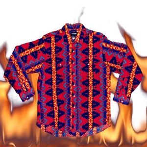 Crazy print wrangler cowboy button up